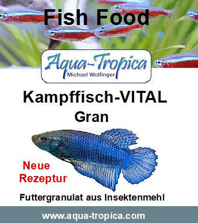 Aqua-Tropica Kampffisch-VITAL Gran 30g - Softgranulat Futter für Betta Arten